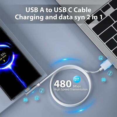 Câble USB Type-C 1M, Câble USB C 90 Degrés 65W 6A,Câble De Charge 120W Pour 12-11T Pro,Câble USB