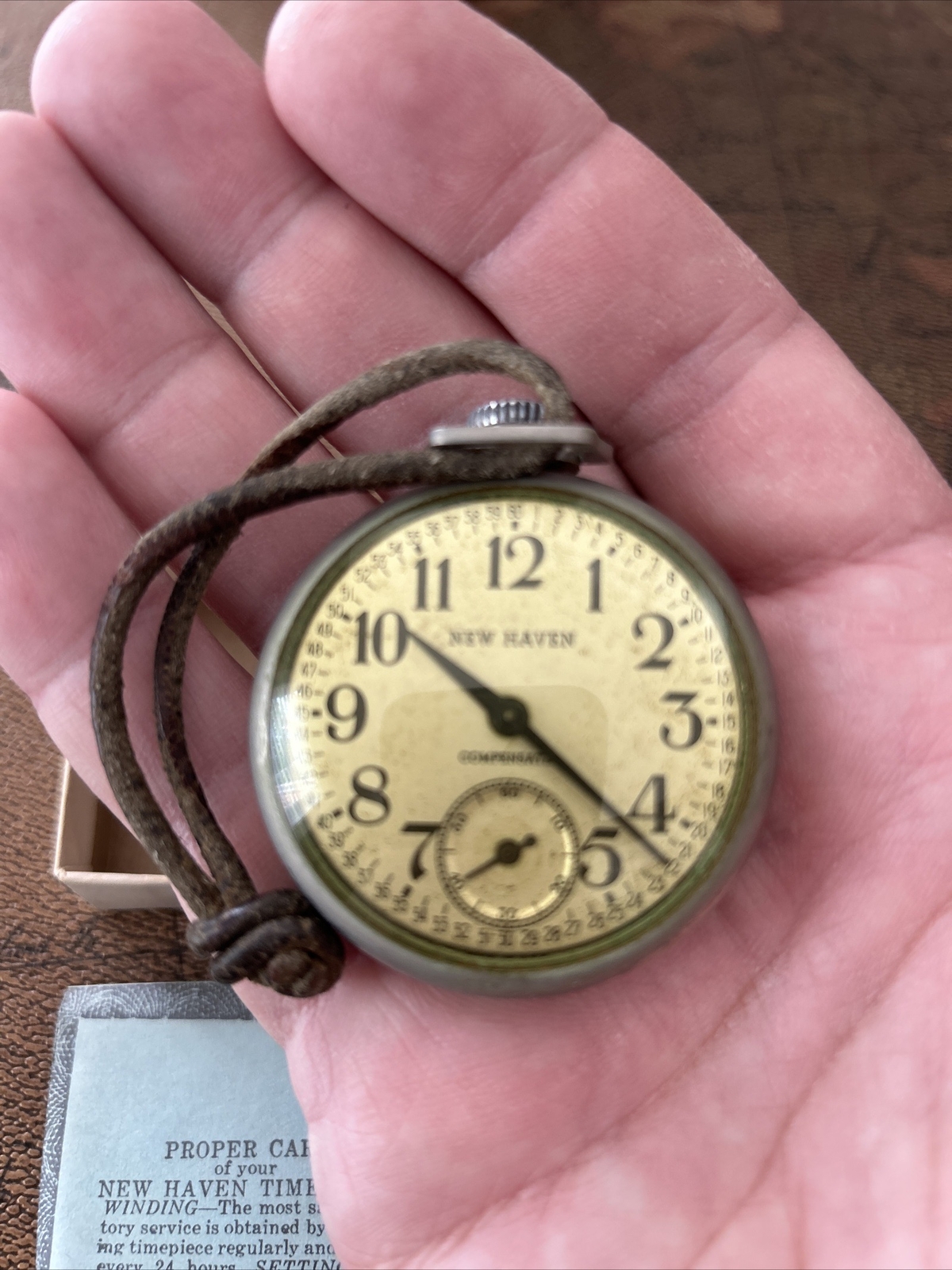 New Haven Watch Co.BoxedTommy Ticker Pocket WatchAdvertising Sundial