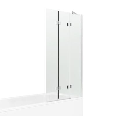 Shower Screen Over Bath Door Pivot Folding Clear Tempered Glass 812 x ...
