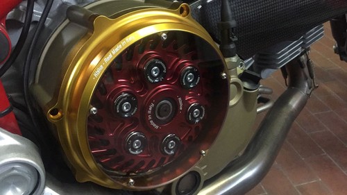 Ducati Frizione Antisaltellamento Regolabile Rosso Con Carter Frizione "CASTOR" - Picture 10 of 12