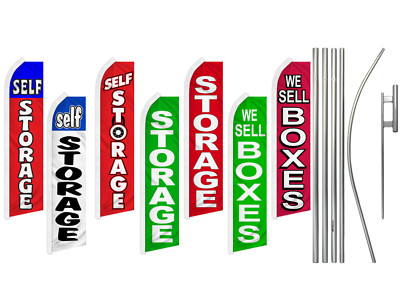 Self Storage Swooper Feather Flutter Flag Pole Kit Storage Supplies