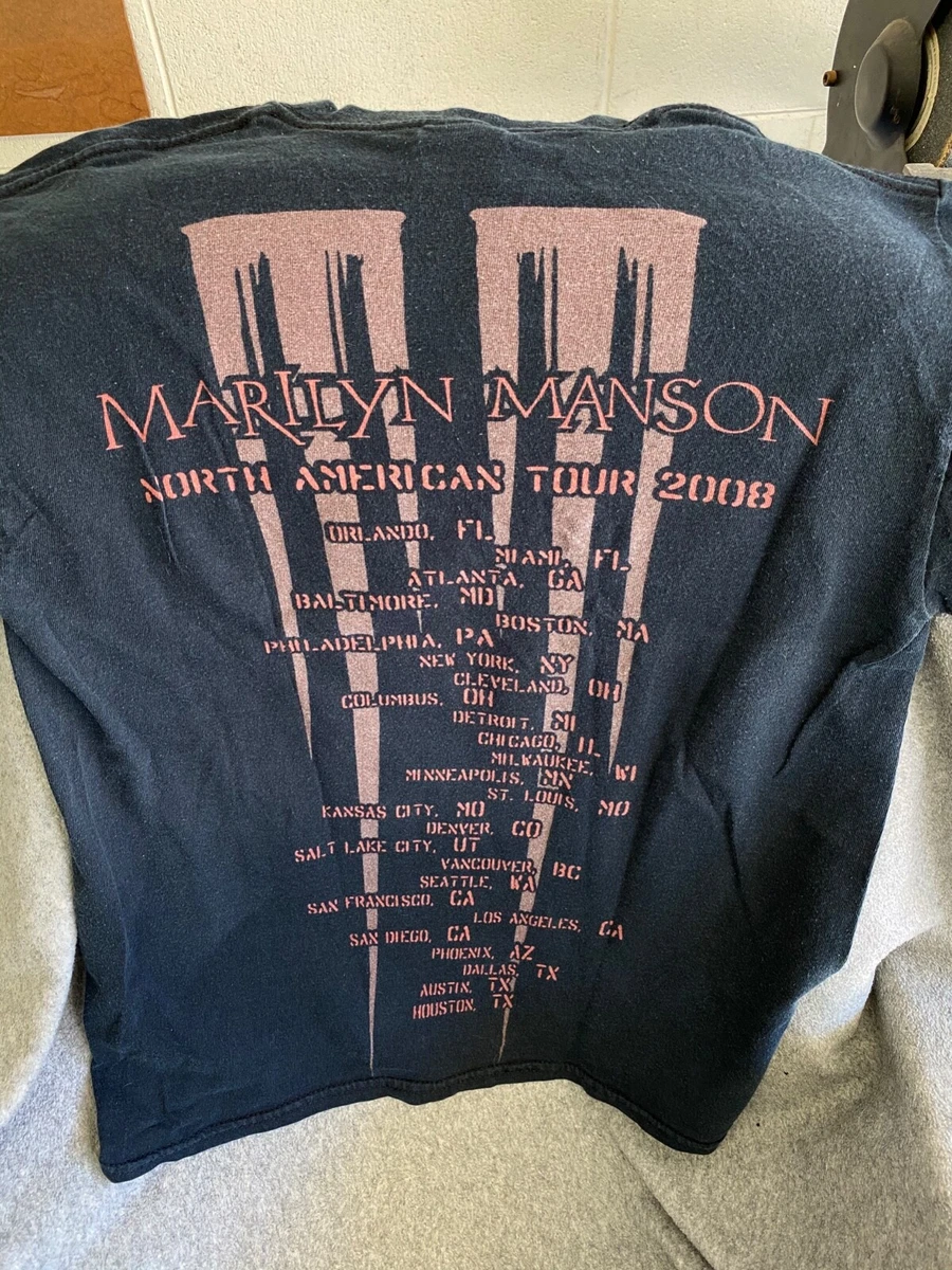 Marilyn Manson Eat Me Drink Me 2008 Tour Concert T Shirt ORIGINAL Vintage S  RARE