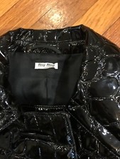 Italian made Miu Miu faux croc leather coat f...