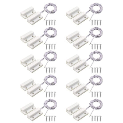 10PCS MC-38 NC Door Window Contact Sensor Magnetic Switch for Home Alarm System~