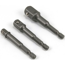 Akkuschrauber Bohrmaschinen Adaptersatz f&uuml;r Stecknuss 1/4 3/8 1/2 -3-tlg Bit Set