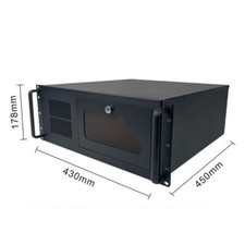 Rack Server Gehäuse 4U / 4HE PC Gehäuse ATX/M-ATX Desktop Gehäuse Schwarz Neu