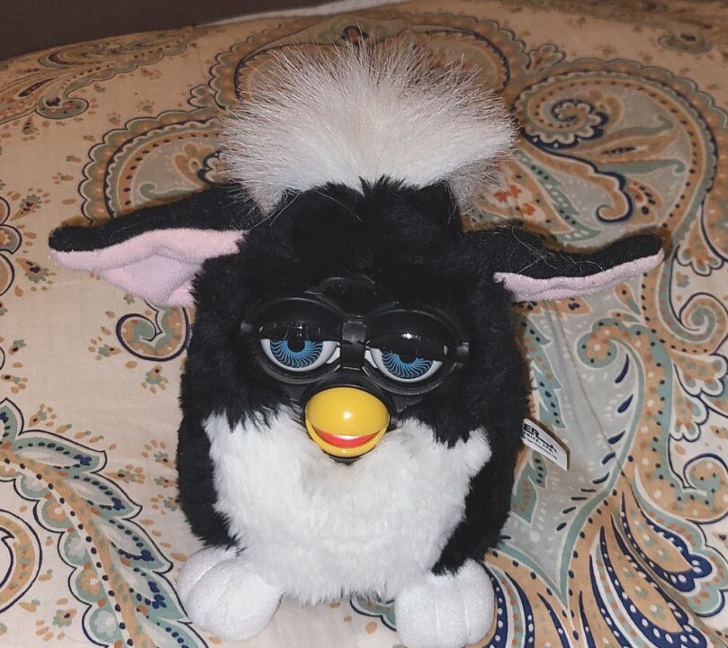 Vintage Furby First Gen 1998 Model 70-800 Black White Body