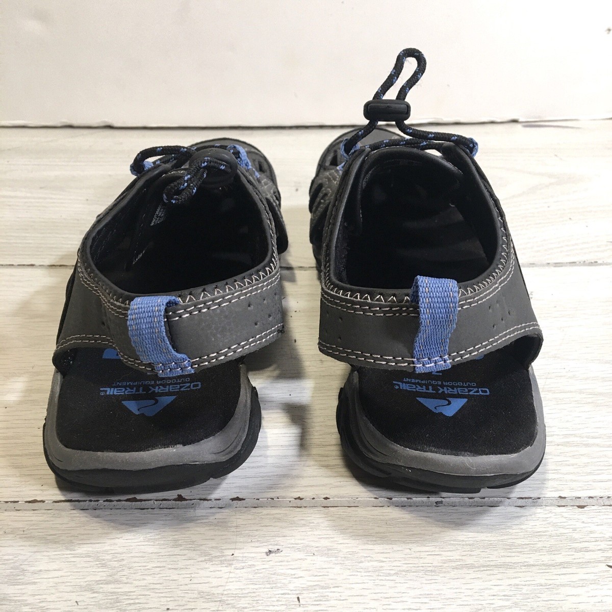 Ozark Trail Blue & Gray Waterproof Men\'s Hiking Sandals Ozark Trail Men Size 7 Water Hiking Sandals Shoes Gray and  main image 4