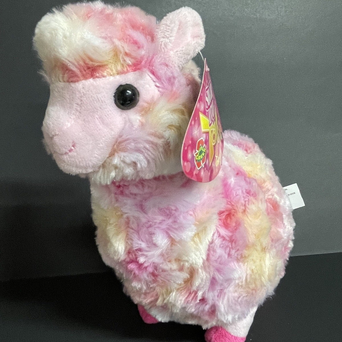 Kellytoy Llama Plush Stuffed Animal Tie Dye Rainbow Pastel
