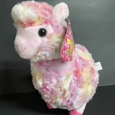 Kellytoy Llama Plush Stuffed Animal Tie Dye Rainbow Pastel
