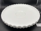 Vintage 12" Wide Fenton Hobnail Milk Glass Chip n Dip Plate - Plate Only