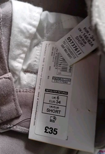 M&S PER UNA STRAIGHT LIGHT MOLE JEANS SIZE 6 short BNWT RRP £35 - Picture 5 of 7
