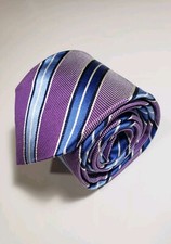 Brooks Brothers 346 Tie 58" Purple Pink Blue Striped 100% Silk Made In USA