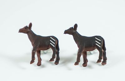 Okapi Cufflinks--Nature Animal African Safari Zoo Wildlife Endangered Novelty