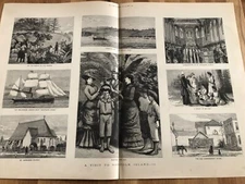 1881  large print from the graphic . a visit to norfolk island with natives