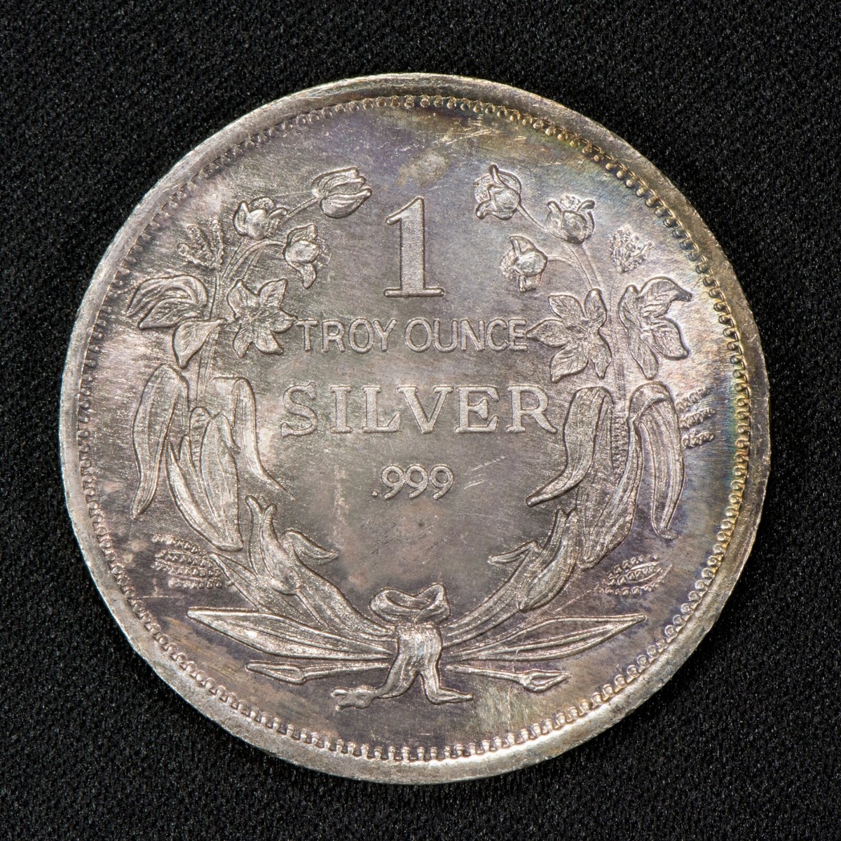 999ファインシルバー リバティ 1 oz .999 FINE SILVER ROUND - Colorful Toning - SEATED LIBERTY