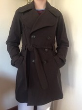Beautiful Lululemon Double Breasted Studio Trench Coat Brown Herringbone Sz 6/8
