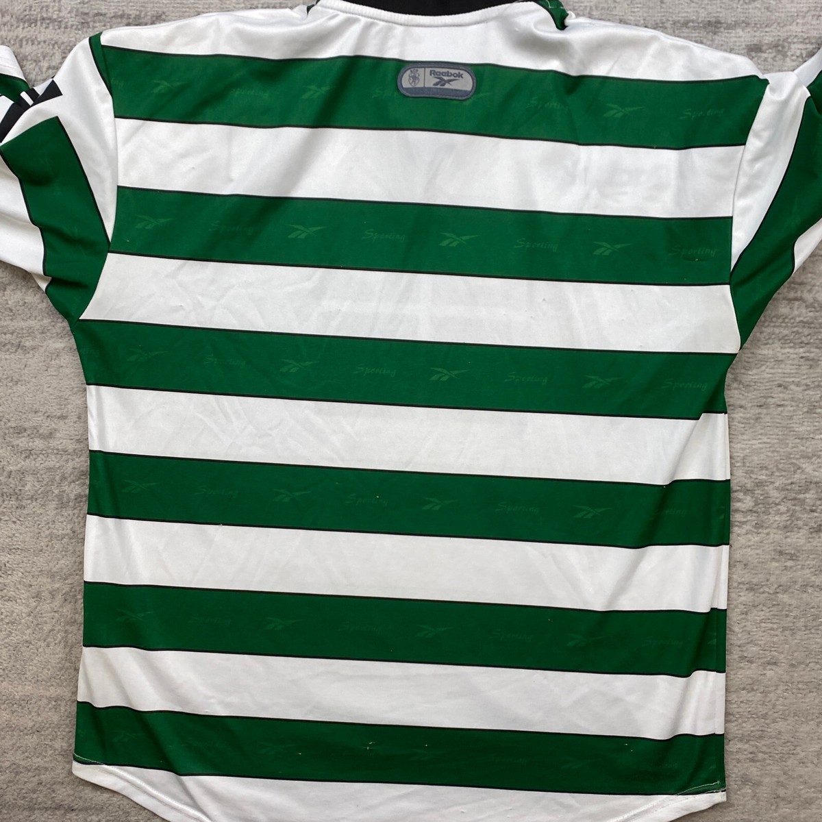 VTG Reebok Sporting Clube de Portugal Jersey XL Green White Soccer