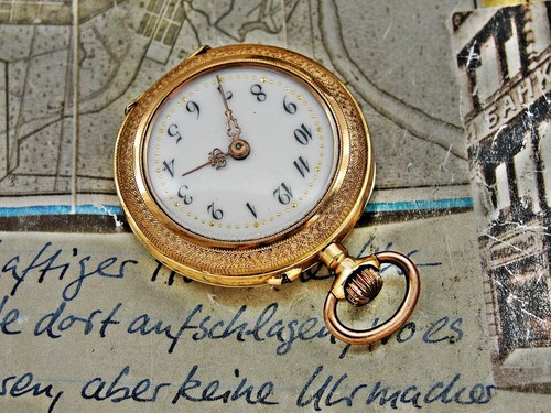 Nice 14k gold nun pocket watch from the 1800s. - Picture 4 of 12