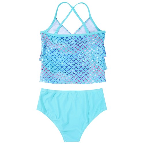 Girls Kids Tankini Swimsuit Ruffle Tankini Bottoms Outfit Swimwear Bathing Suit - Picture 59 of 81