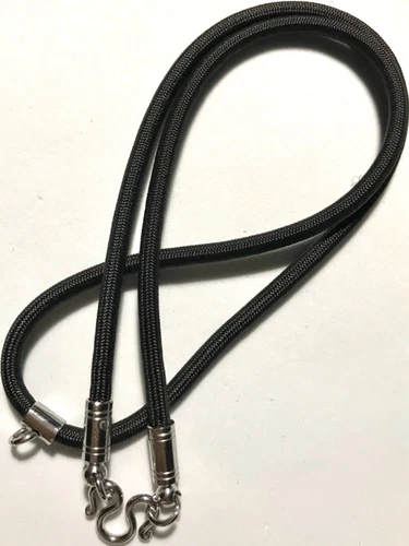 Thai Buddha Amulet 2 Hook 4 mm Rope Necklace Stainless Steel #6