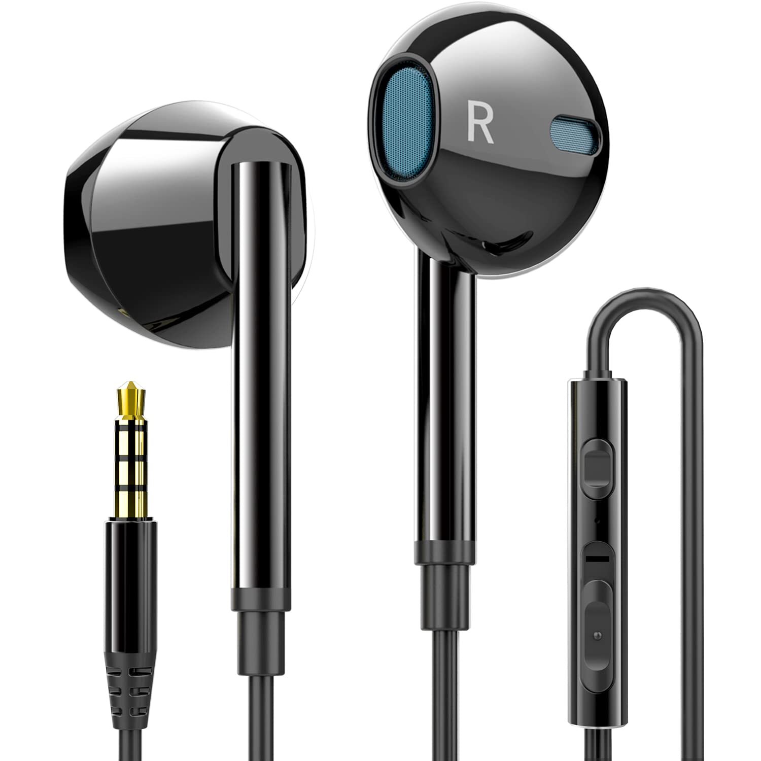Dixvuk Wired Earbuds with Mic Noise Isolating In-Ear Headphones for Clear Calls & Music