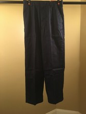 Wrangler Boys' approved school wear flat front adjustable waist Navy pant Sz 16