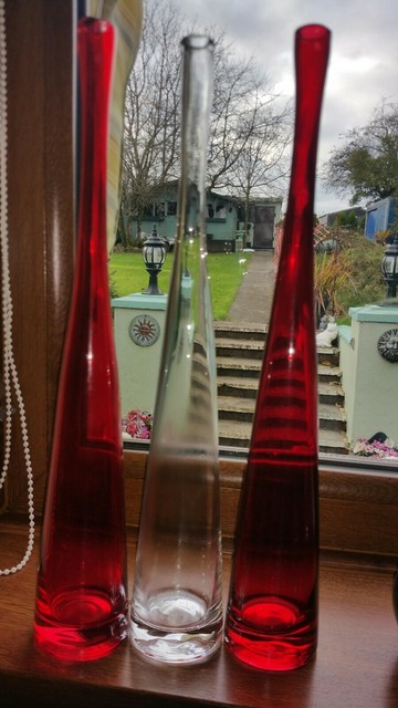 Tall Cylinder Vases Set Of 3 Different Sizes Crystal Clear Glass