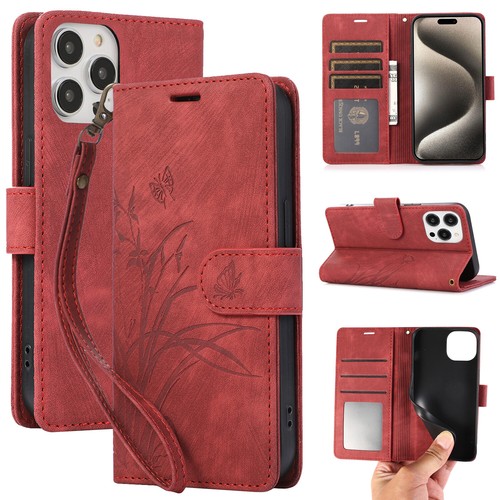 For iPhone 16 15 14 13 12 11 Pro Max Leather Women Wallet Flip Case Stand Cover - Picture 14 of 68