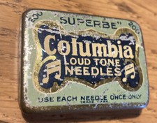 💙 Scatola Columbia Needles Tone Latta Tin Litografata Vintage ‘30 Grammofono