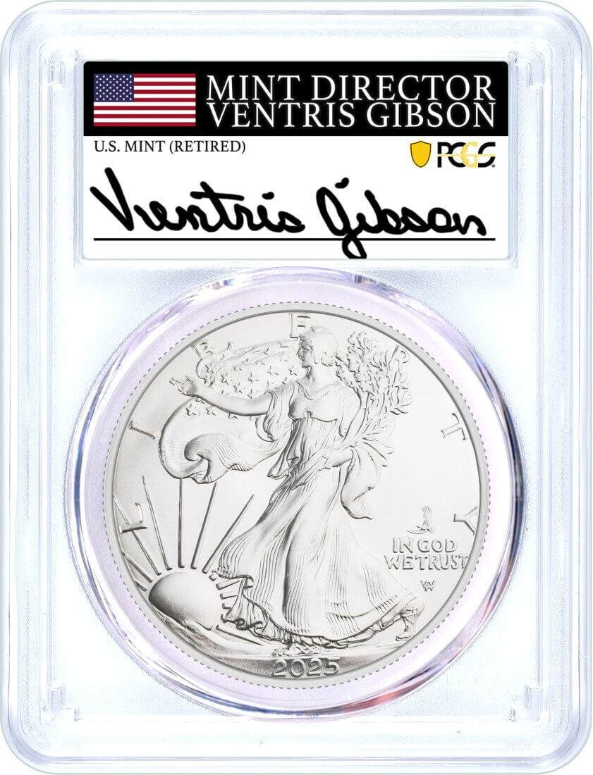 2025 (P) $1 1oz Silver Eagle with Eagle Privy PCGS MS70 FDOI