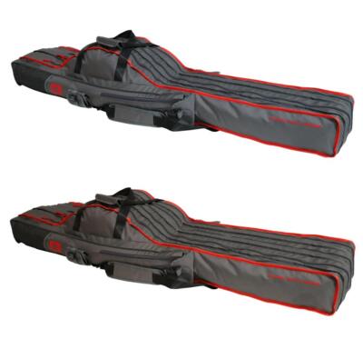 MIKADO Rutenfutteral grau Rutentasche 3/4 Fächer 140cm-170cm Angeltasche
