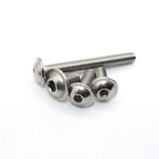 4mm FLANGED BUTTON HEAD SCREWS ALLEN SOCKET BOLTS A2 STAINLESS STEEL DIN 7380