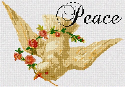 Peace Needlepoint Kit or Canvas - Picture 2 of 2