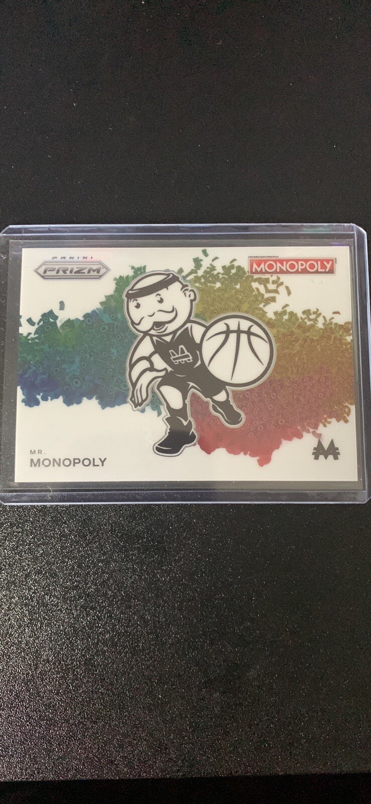 2023-24 Monopoly Prizm Basketball Mr. Monopoly Color Blast SSP Case Hit #MB-24