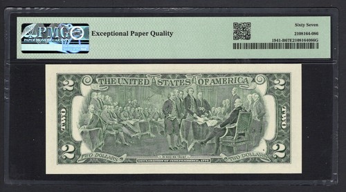 United States-Federal Reserve 2 Dollars 2017A Fr#1941-B (BA Block) UNC Grade 67 - Picture 2 of 2