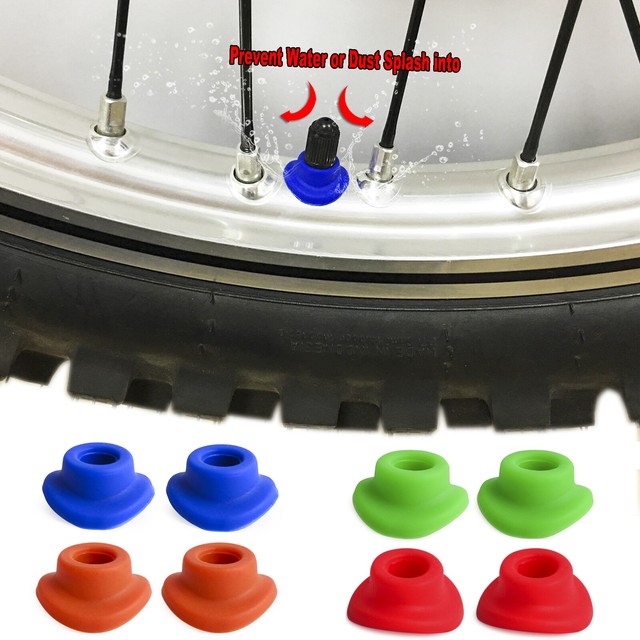 Silicone Air Valve Stem Mud Guards Washers Gasket Motorcycle Dirt Bike