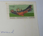 1970 postmarked Worcester MA Envelope 6 cent Stamp HAIDA CEREMONIAL CANOE — photo 3