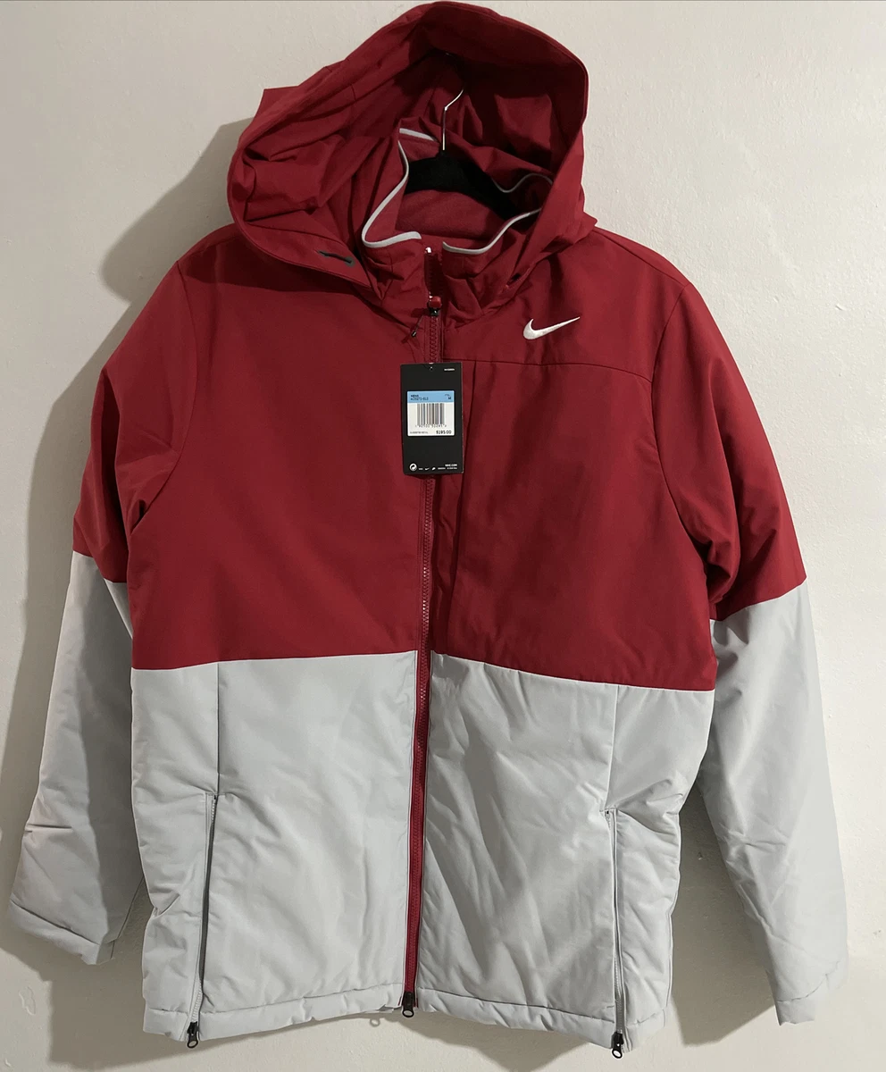 Nike Shield Heavyweight Jacket Red Grey AO5970 613 Men s Size Medium