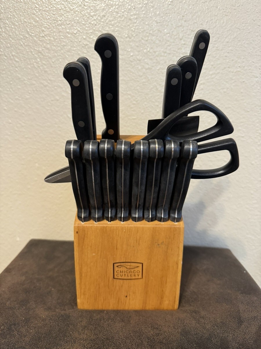 Chicago Cutlery Essentials 16-Piece Kitchen Knife Set with Wood