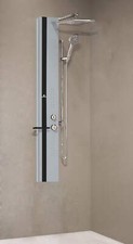 Colonna Doccia Bagno Novellini Line 2 Idromassaggio Meccanico Silver Nero Opaco