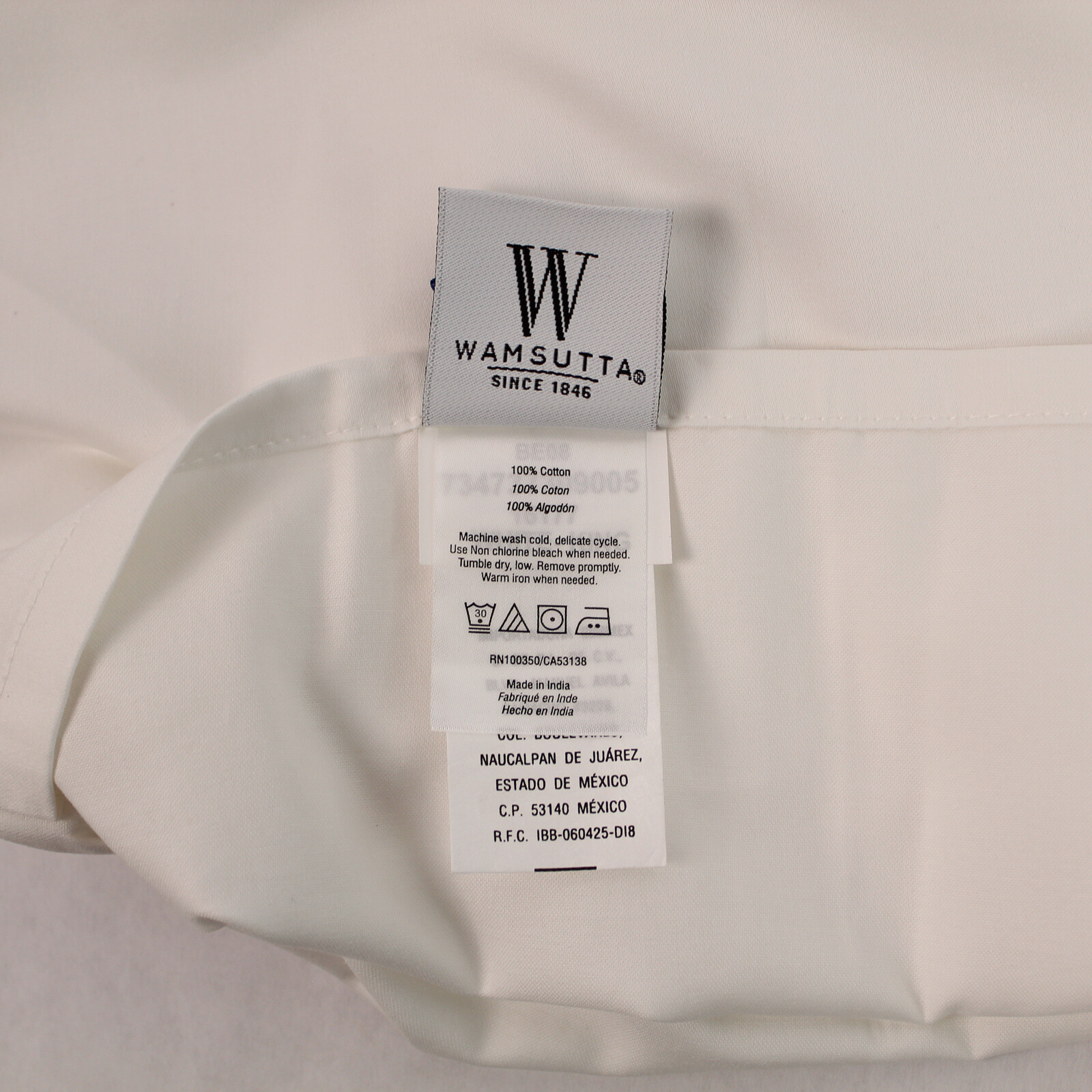 Set of 2 Wamsutta King Pillow Shams White 19 x 35 in Bedding Bedroom