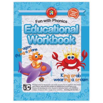 EC Fun with Phonics Interactive Educational Workbook w/ Colourful Illustrations