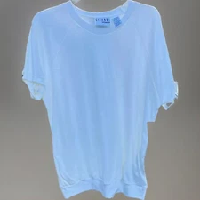 Gitano White Short Sleeve Shirt Siz 22W Vintage New With Tags 1980s 1990s