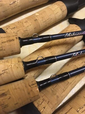 3 Shakespeare Micro Series Graphite UL Casting Rods 4'6 Cork Handle Blu CLOSEOUT