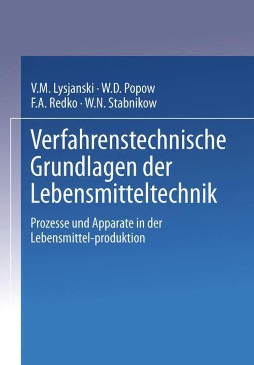 Thumbnail - W. M. Lysjanski (u. A.) | Verfahrenstechnische Grundlagen Der...