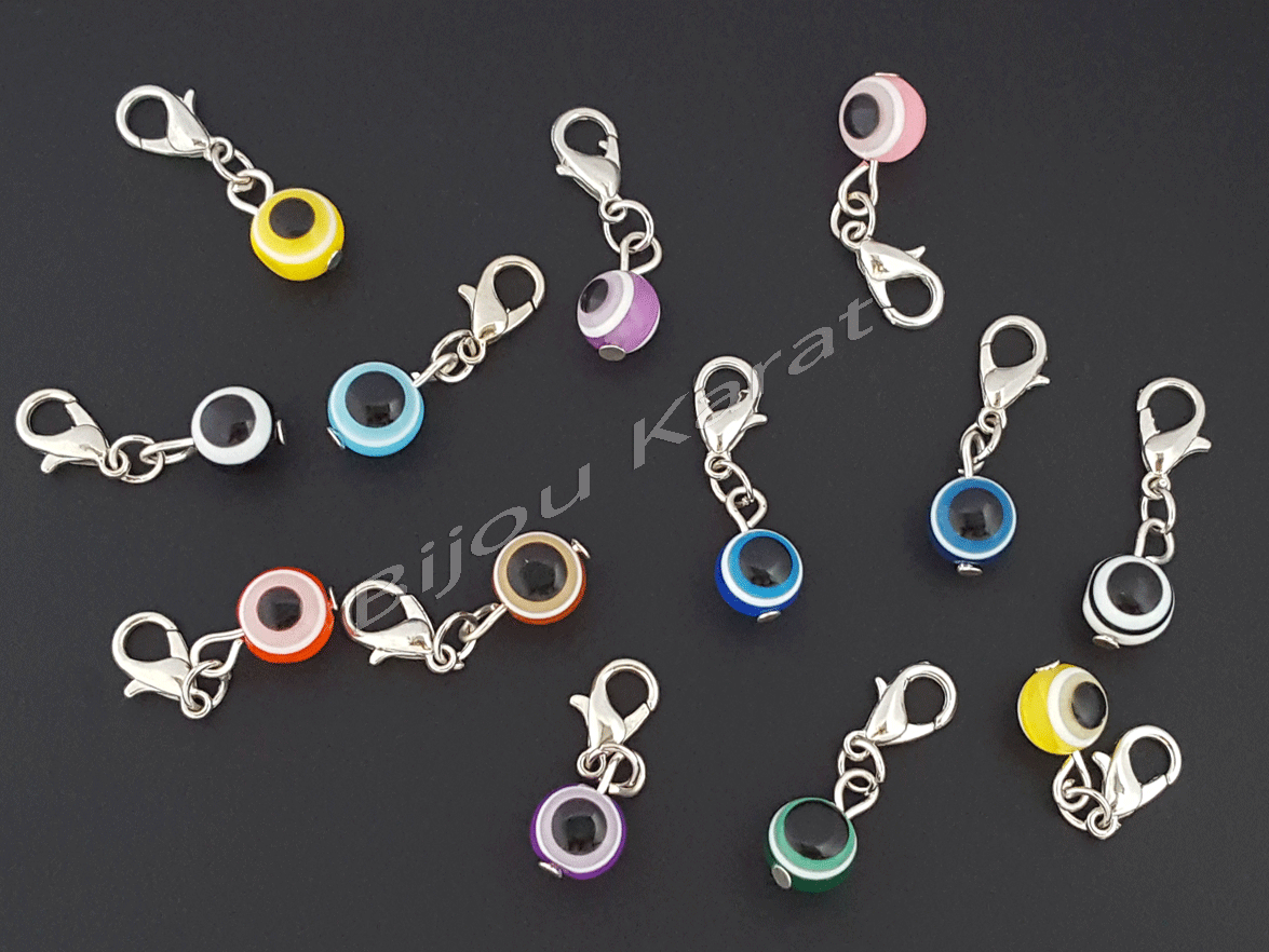 Nazar Boncuk Charm Perle Anhanger Armband Charms Beads Evil Eye Perlen Farben eBay