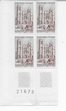1965  BLOC De 4 coin numéroté bourges   N° 1453 neuf **