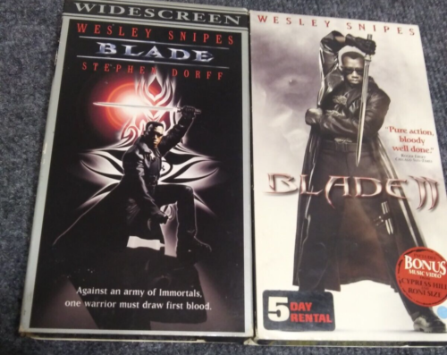 VAMPIRES ! blade and blade 2 vhs LOT Wesley Snipes READ