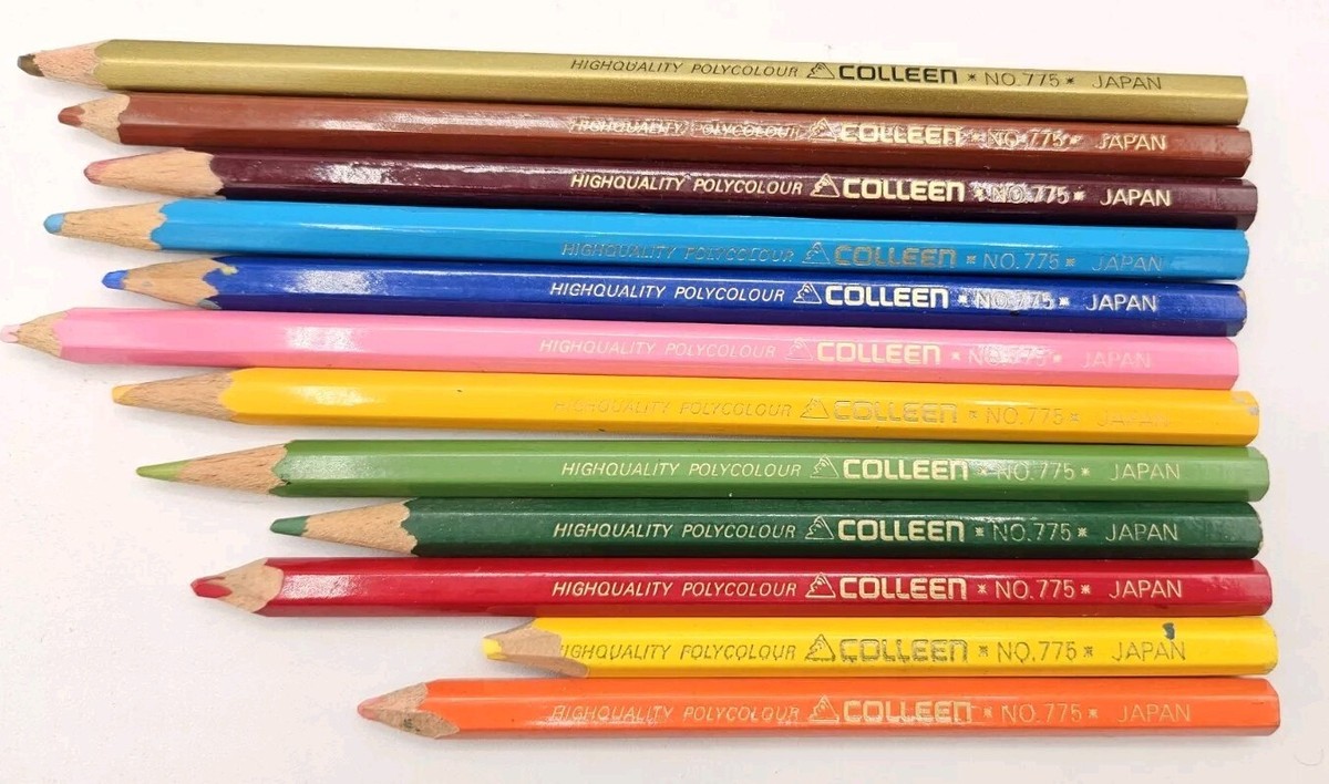 Vintage 12 Colleen Polycolour Art Color Pencils #775 Japan Wood | eBay